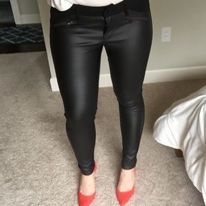 Pleather stretchy pants